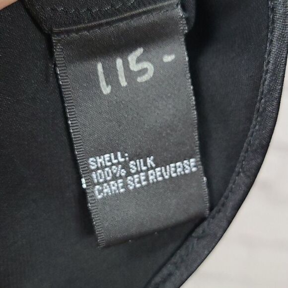 Carmen Marco Valvo Silk Black Sequined Full Midi Pleated Luxe Skirt Designer Vtg - Picture 6 of 12